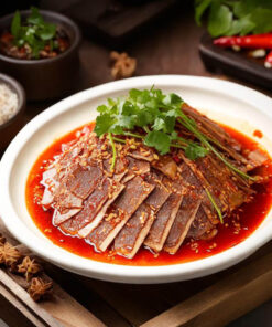 Pittige Sichuan rundvleesafval salade